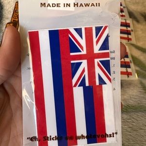 Hawaii Flag Sticker Made in Hawaii 4" Original Island Style Stickers